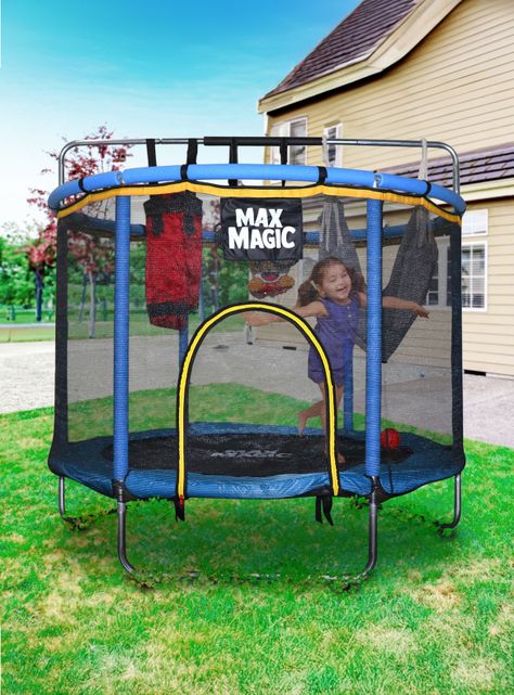 Cama Elástica Infantil Max Magic Azul con Accesorios 140cm-5
