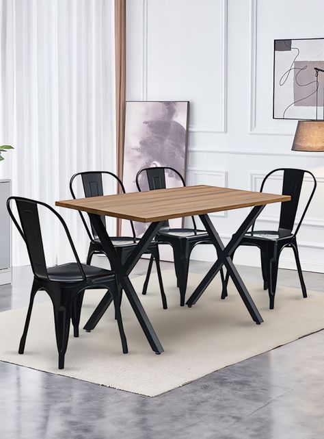 Comedor New Jersey 75x70x120 4 Sillas Tolix Industrial-5