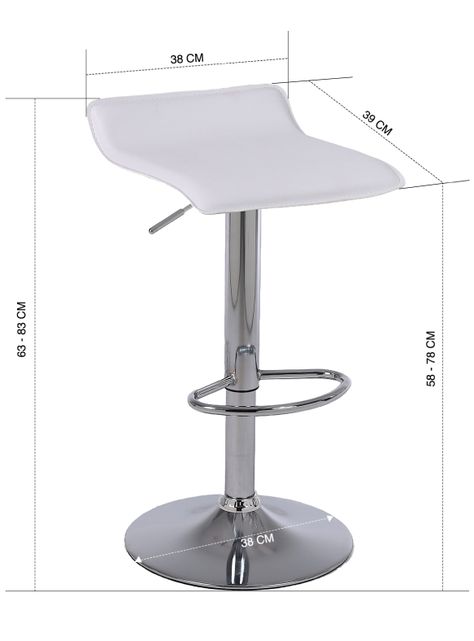 Pack de 2 Pisos de Bar Ajustables Novahus Blanco-7