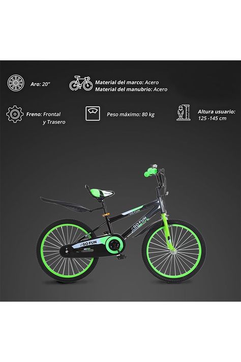 Bicicleta Infantil Bido Aro 20 Gris-1