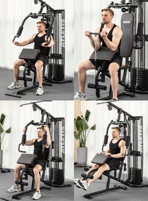 Home Gym Multifuncional Elite TF-7080A Negro-7