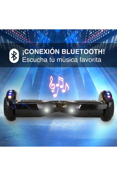 Hoverboard Bluetooth Luces 6,5" 12 Km/h Negro-4