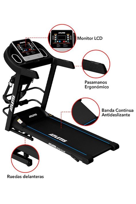 Trotadora Eléc. AT K700 Plus Inclinación Automática Bluetooth-3