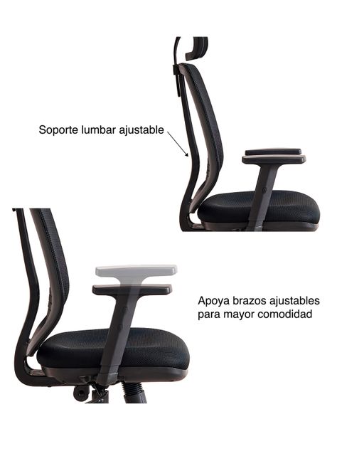 Silla de Escritorio Autonomous Full - Negro-3