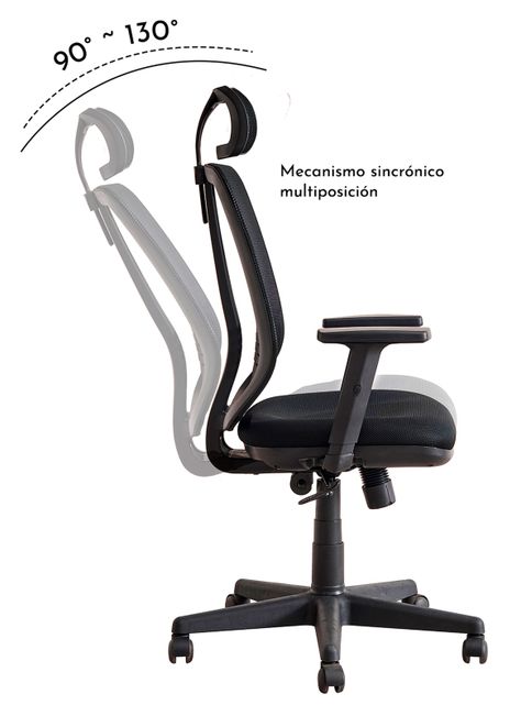 Silla de Escritorio Autonomous Full - Negro-6