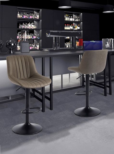 Pack de 2 Sillas de Bar New York Confort Novahus Marrón-1