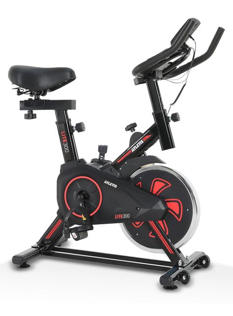 Bicicleta Spinning Atletis Lite 300 Rojo Volante 4 kg-0