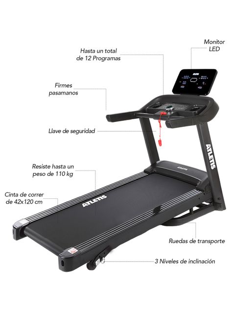 Trotadora Apex VII 14KM/H 2.0HP Plegable Bluetooth-1