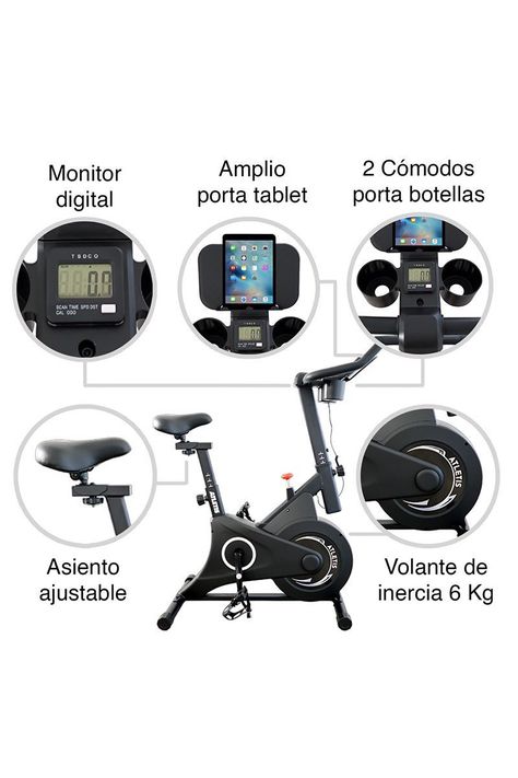 Bicicleta Spinning Atletis L100 Volante 6 Kg-4