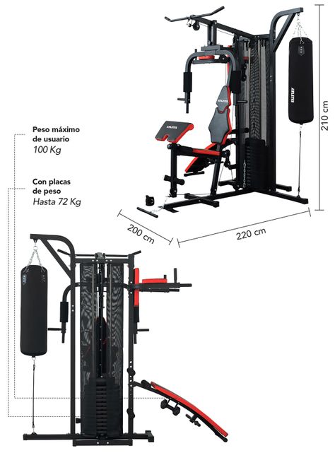 Home Gym Xtreme Force 400 - Todo en uno 72Kg-1