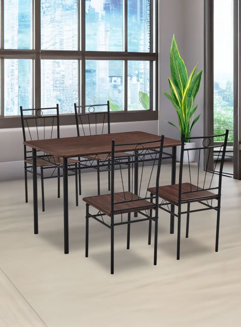 Juego de comedor 4P Verona Negro 74x70x110 cm-5
