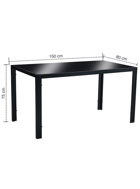 Mesa de Comedor Vidrio Negro-2