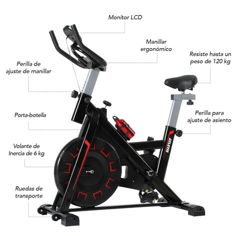 Bicicleta Spinning Master 500 Volante 6 kg-2