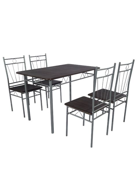 Juego de comedor 4P Verona Silver 74x70x110 cm-0