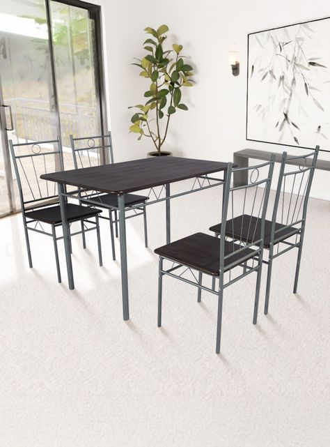 Juego de comedor 4P Verona Silver 74x70x110 cm-1