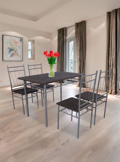 Juego de comedor 4P Verona Silver 74x70x110 cm-5