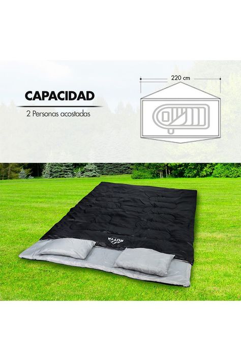 Saco De Dormir 2 Personas 300 Grs Negro-4