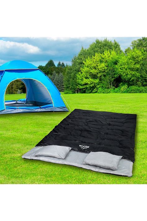 Saco De Dormir 2 Personas 300 Grs Negro-1