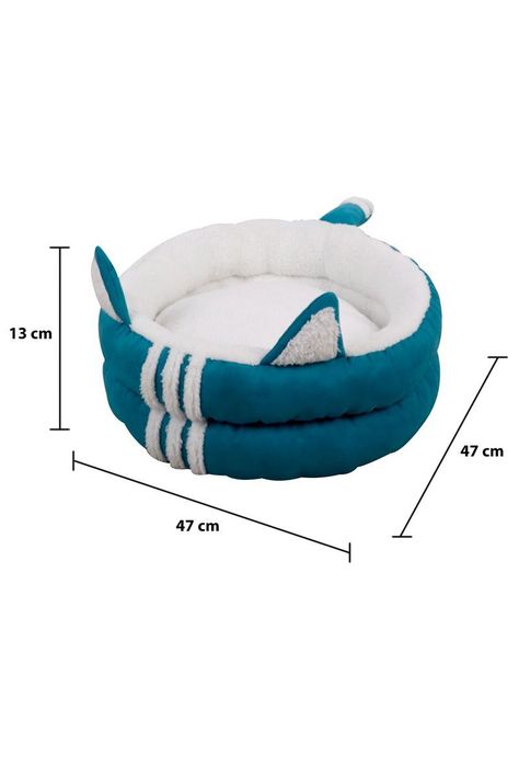 Cama Mascotas Orejas Azul-2