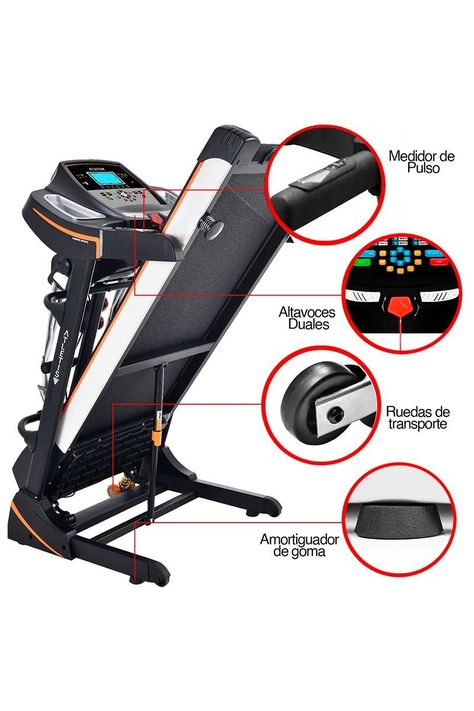 Trotadora Eléctrica R100 Plus MP3 y USB Negro-3