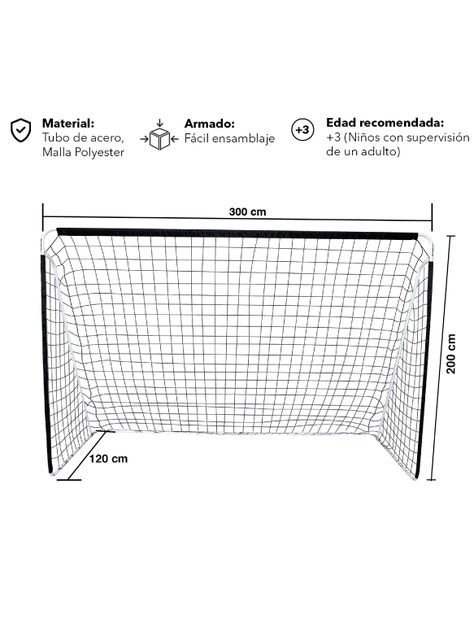 Arco de Fútbol Max Magic Negro 300x200cm-2