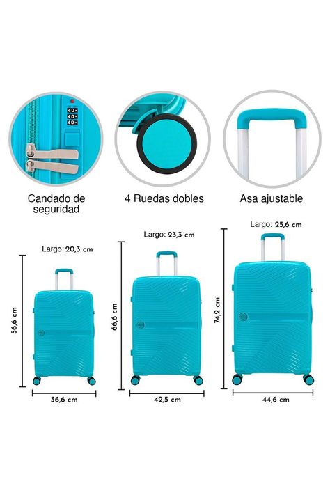 Set Maletas Rígidas Niza S M L Calipso-2