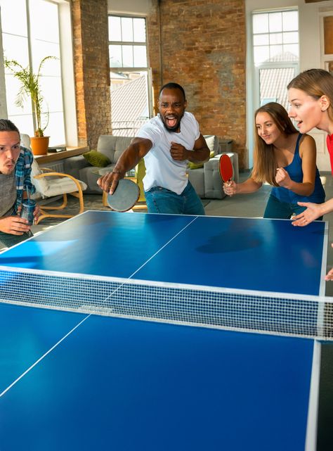 Mesa de Ping Pong Plegable Azul-1