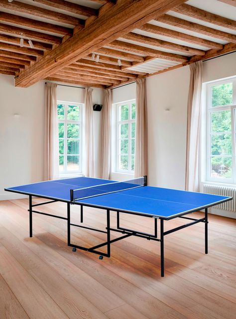 Mesa de Ping Pong Plegable Azul-5