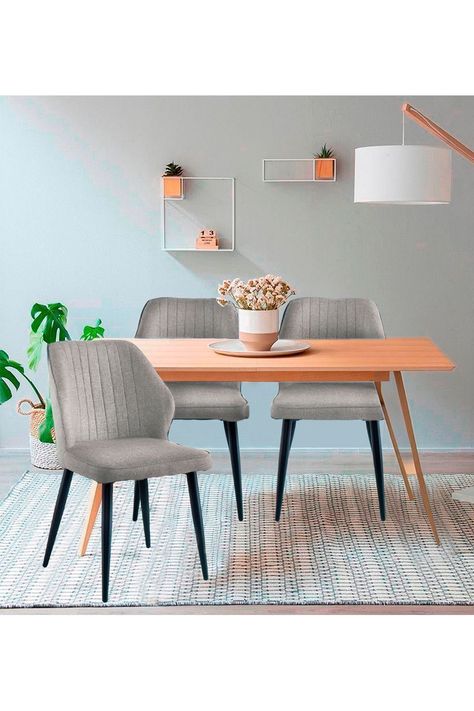 Pack 2 Sillas de Comedor Paris Gris-2