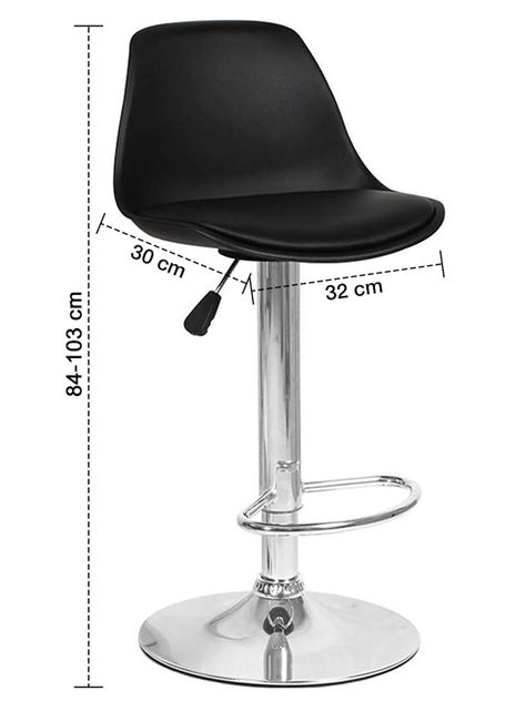 Pack 2 Sillas Altas De Bar Taburete Orlando-t Negro-2