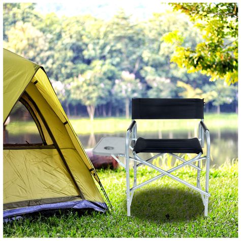 Silla con Bandeja Plegable Negro-1