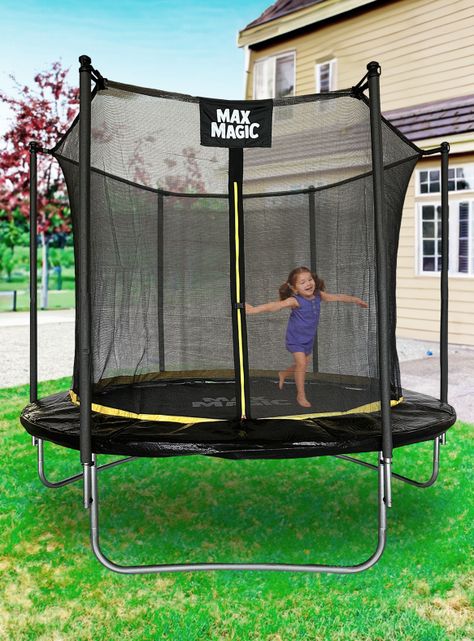 Cama Elástica Max Magic 244cm Negra con Red de Seguridad-5
