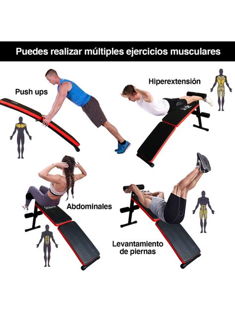 Banco Entrenamiento Abdominales HomeFit A100 Negro-4