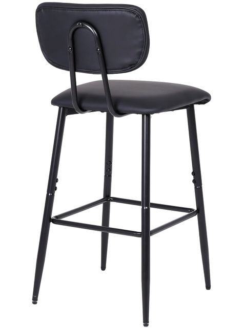 Pack 2 Pisos de Bar de Cocina Mid-Century con Respaldo Negro-6