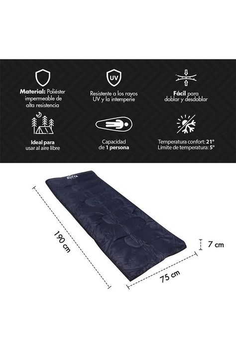 Saco de Dormir 250 Gr Azul-2