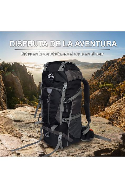 MOCHILA CAMPING 65L NEGRO-4
