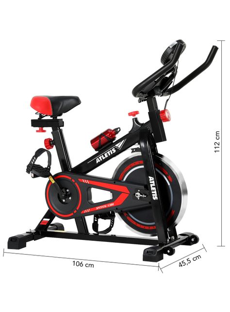 Bicicleta Spinning K300 Pro con Volante Inercia 6 kg Rojo-2