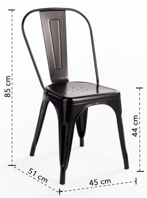 Pack 4 Sillas Tolix Vintage Negro-2