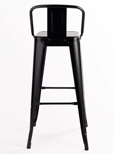 Pack 4 Piso Bar Taburete Tolix Respaldo Negro-5