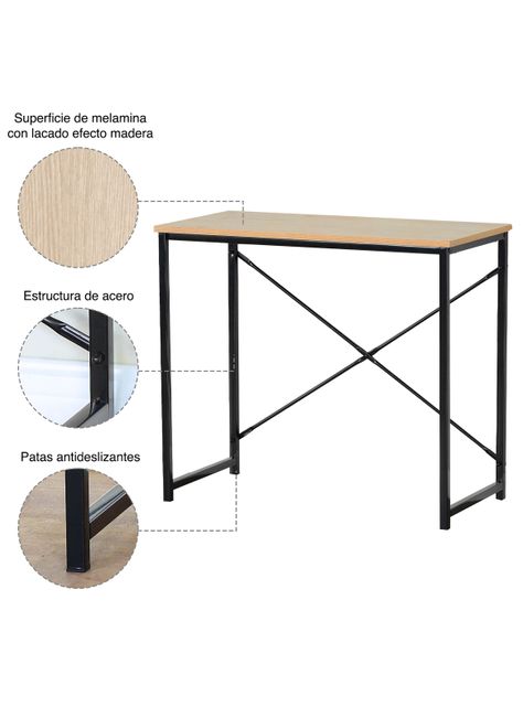 Escritorio Industrial Iron 71,5X52X100 Cm-4