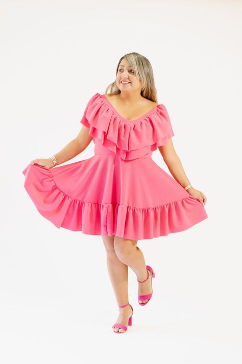 Vestido Paulina Fucsia-0