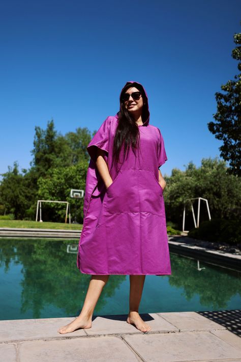Poncho Microfibra Morado-0