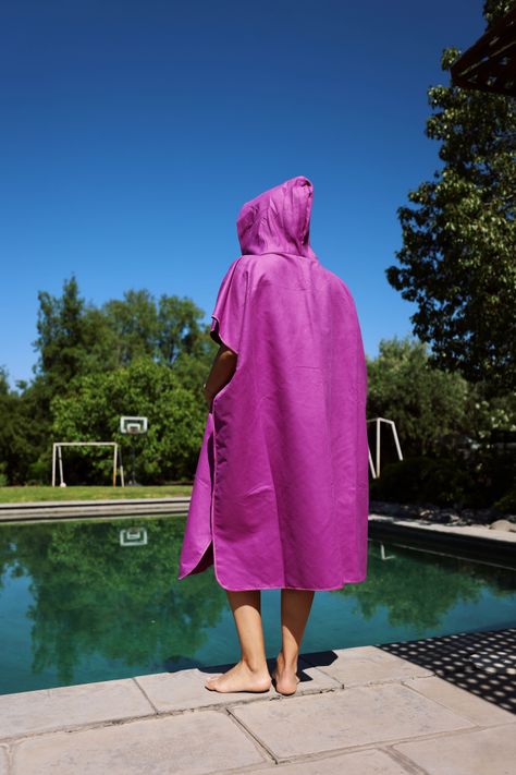 Poncho Microfibra Morado-1