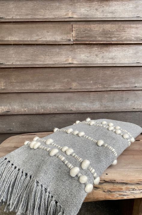 Piecera Vellón Gris tejido a telar | Lana Natural | 2 plazas 80 x 2.20 mt-2