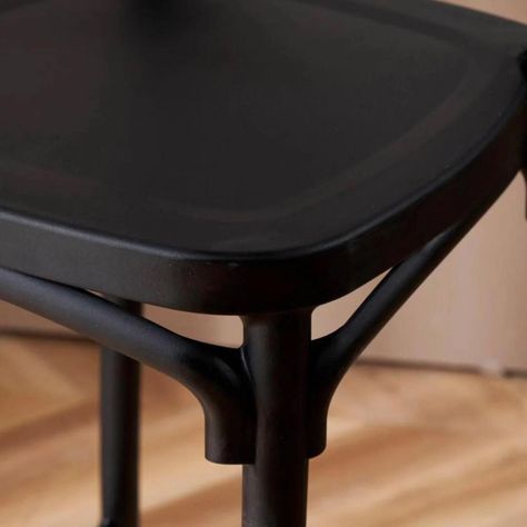 Pack 2 Taburetes Crossback Negro 66 cm| Diseño Moderno y Cómodo-4