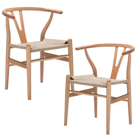 Pack 2 Silla Wishbone Nórdica | Madera Natural-0