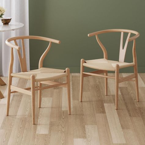 Pack 2 Silla Wishbone Nórdica | Madera Natural-1