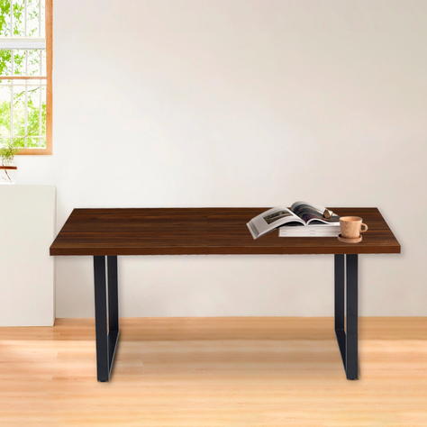 Mesa Rectangular Ámbar Oscura 140x90 | Estilo Industrial-2
