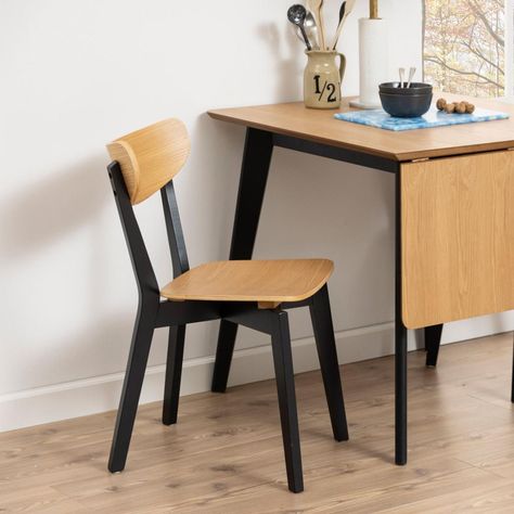 Pack 2 Silla Fresno |Diseño Natural & Negro| Moderna y Duradera-1