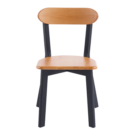 Pack 2 Silla Fresno |Diseño Natural & Negro| Moderna y Duradera-4